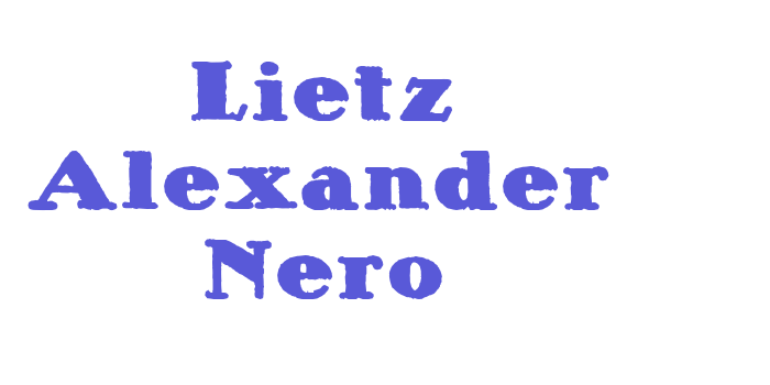 Lietz Alexander Nero Font Download