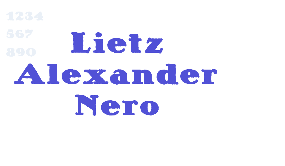 Lietz Alexander Nero-font-download