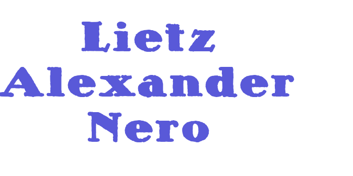 Lietz Alexander Nero Font