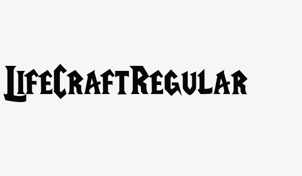 LifeCraftRegular Font