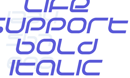 Life Support Bold Italic Font Download