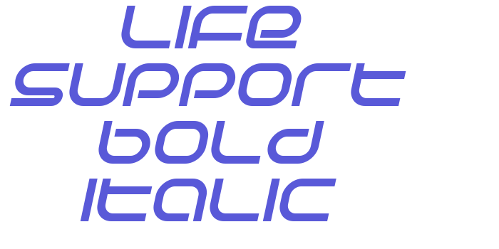 Life Support Bold Italic Font Download