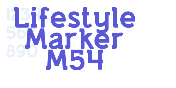 Lifestyle Marker M54 font free