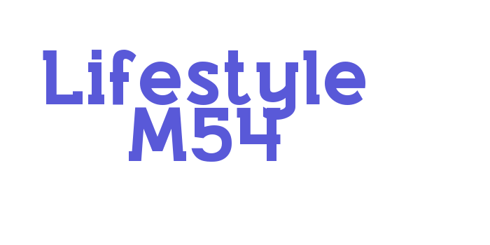 Lifestyle M54 Font Download