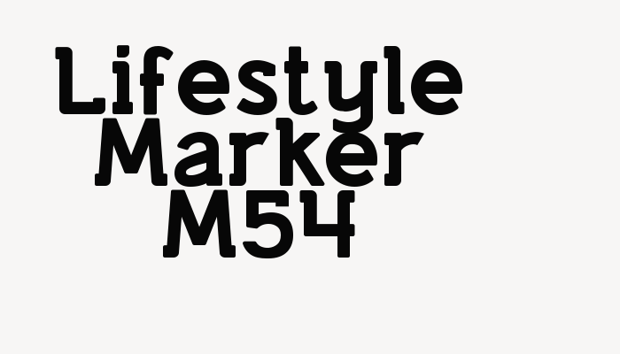 Lifestyle Marker M54 font download