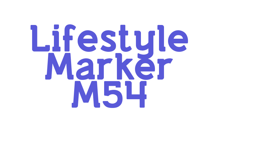 Lifestyle Marker M54 Font