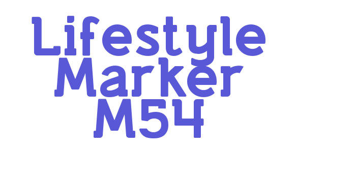 Lifestyle Marker M54 Font Download