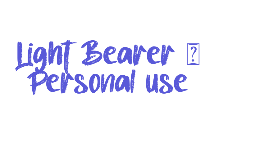 Light Bearer – Personal use Font