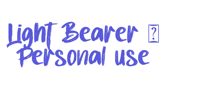 Light Bearer – Personal use Font Download