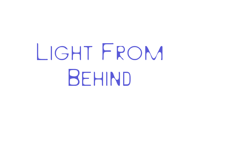 Light From Behind Font Download