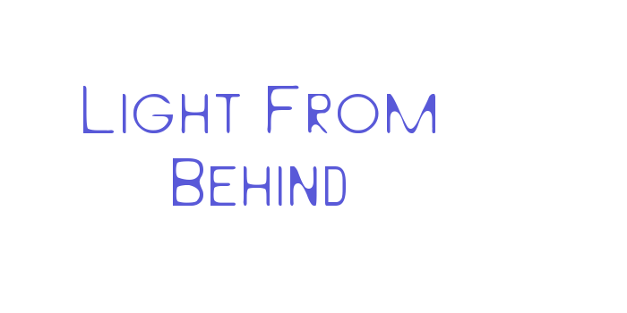 Light From Behind Font Download