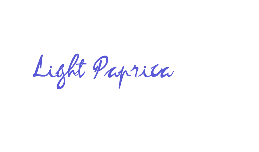 Light Paprica Font