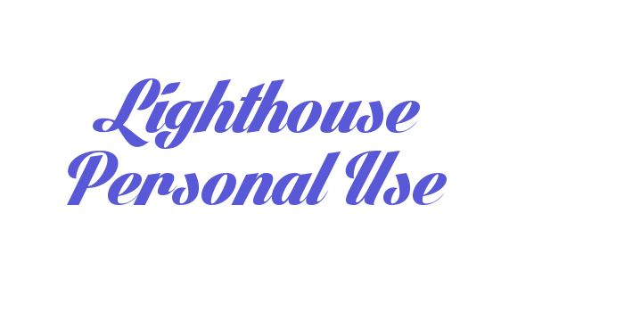 Lighthouse Personal Use Font Download