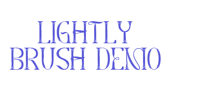 Lightly Brush Demo Font