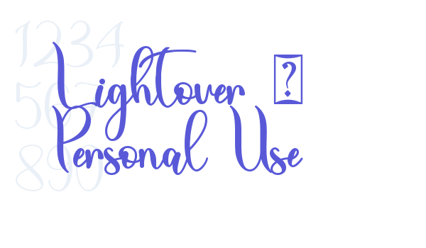 Lightover – Personal Use Font