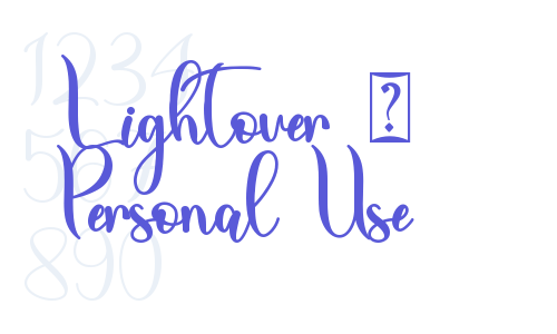 Lightover – Personal Use Font Download