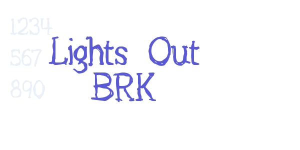 Lights Out BRK font free