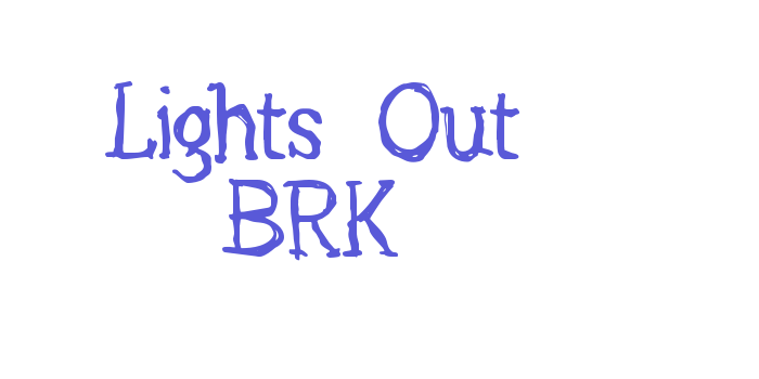 Lights Out BRK Font