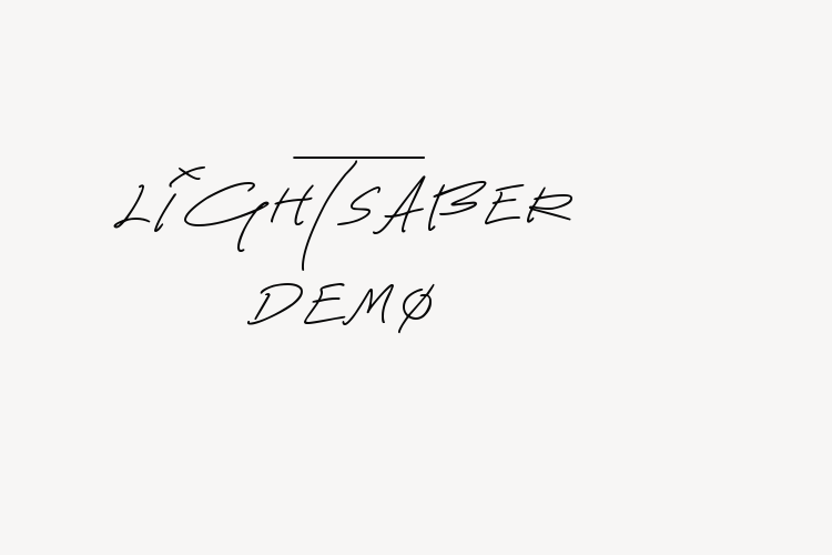 Lightsaber DEMO font download