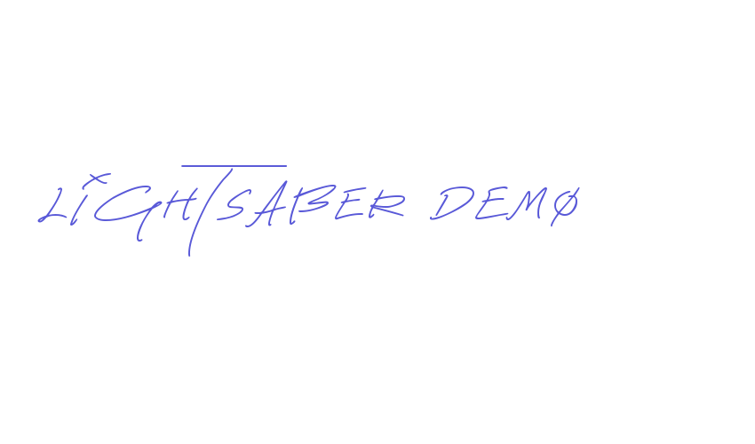 Lightsaber DEMO Font