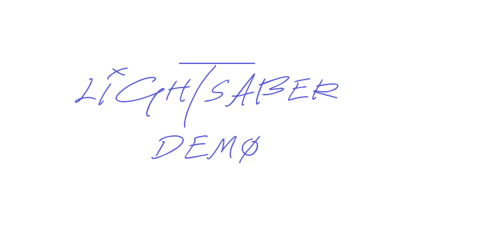 Lightsaber DEMO Font Download