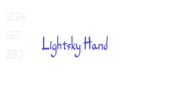 Lightsky Hand font free