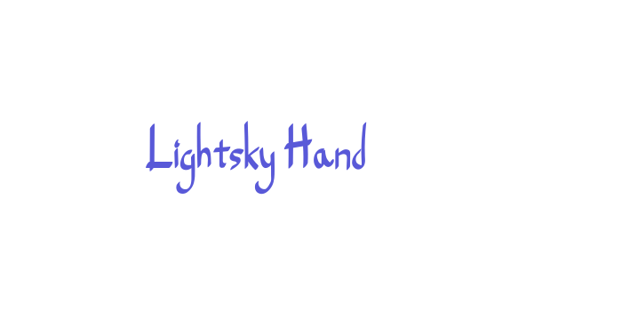 Lightsky Hand Font Download