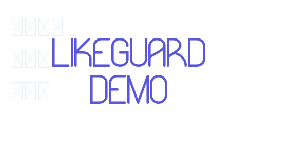 Likeguard Demo font free