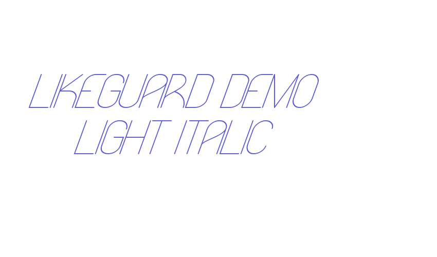 Likeguard Demo Light Italic Font