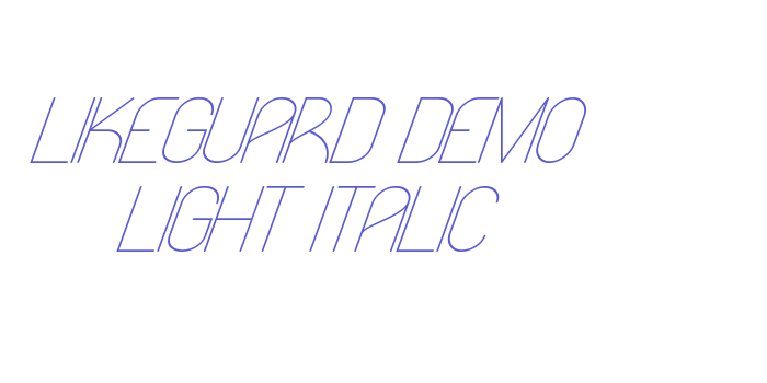 Likeguard Demo Light Italic Font Download