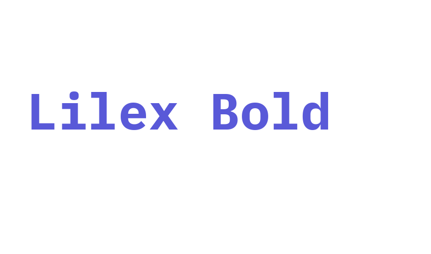 Lilex Bold Font