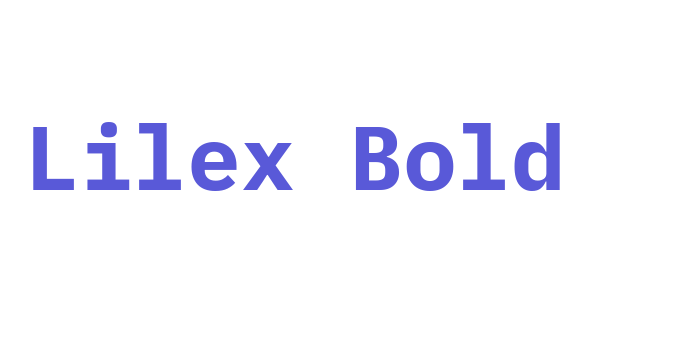 Lilex Bold Font Download