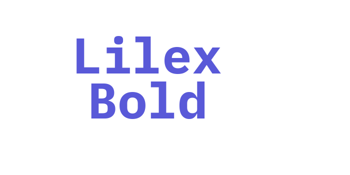 Lilex Bold Font