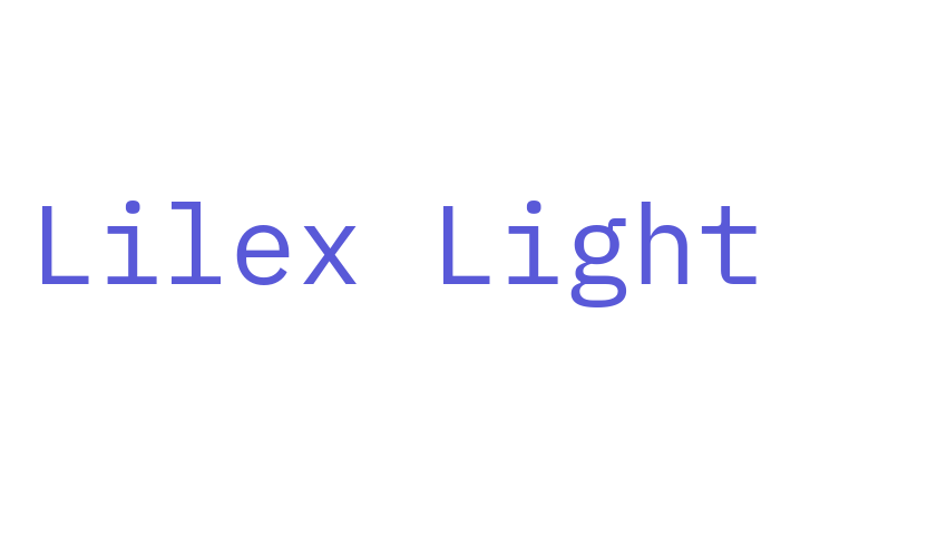 Lilex Light Font