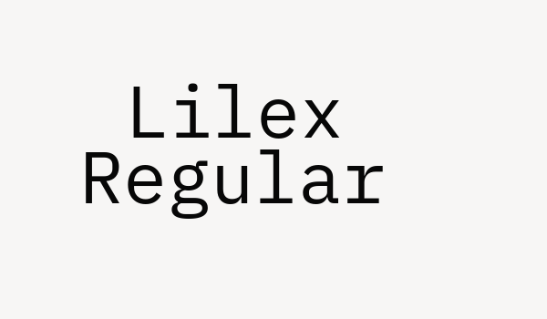 Lilex Regular Font