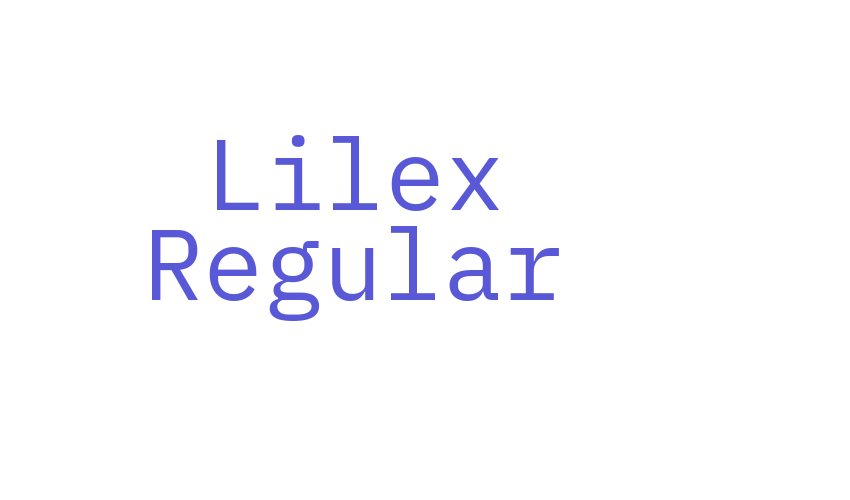 Lilex Regular Font