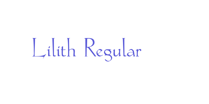 Lilith Regular Font Download