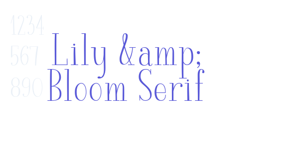 Lily & Bloom Serif font