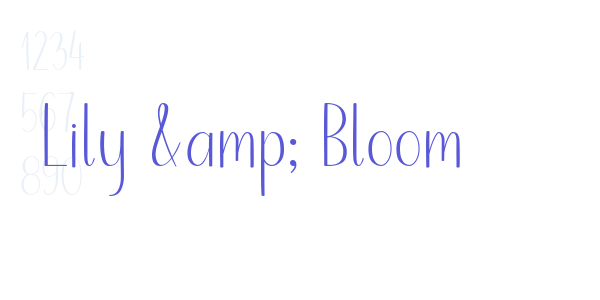 Lily & Bloom font