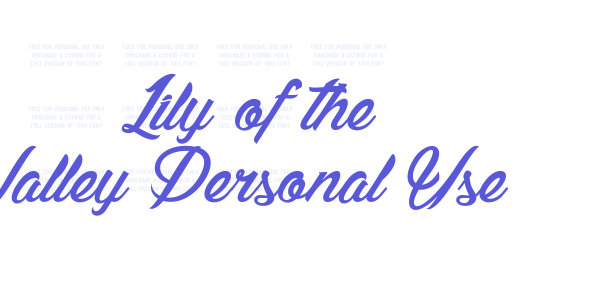 Lily of the Valley_Personal_Use font free