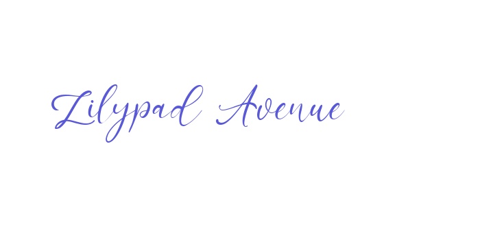 Lilypad Avenue Font