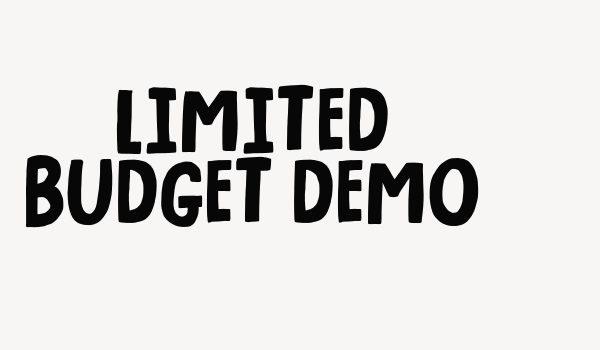 Limited Budget DEMO Font