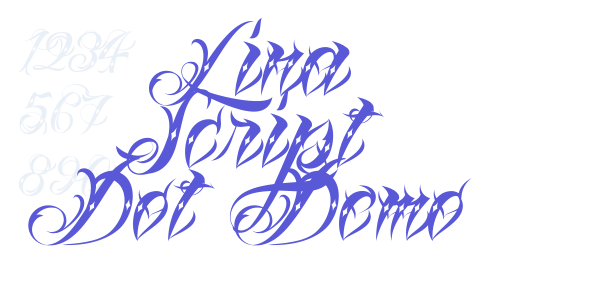 Lina Script Dot Demo font free