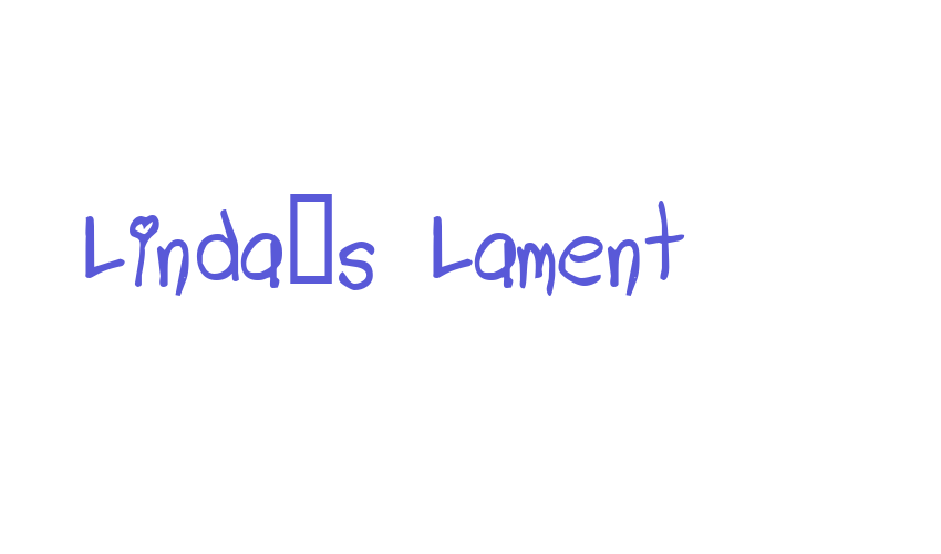 Linda’s Lament Font Download