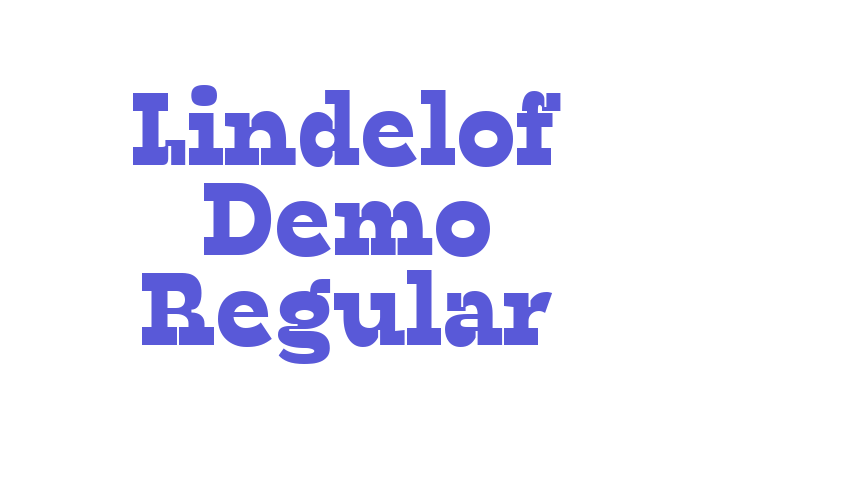 Lindelof Demo Regular Font Download