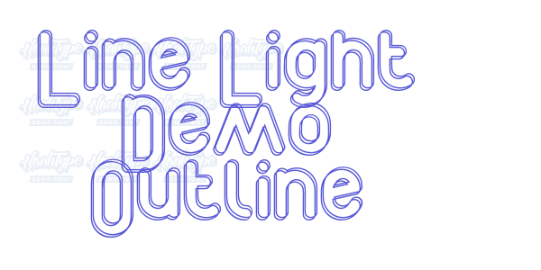 Line Light Demo Outline font free