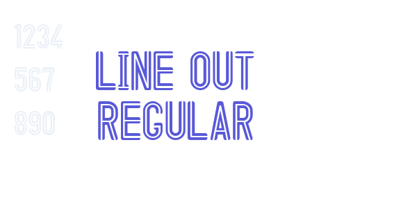 Line out Regular font free