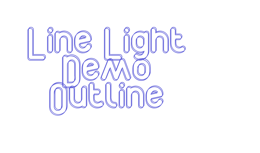 Line Light Demo Outline Font Download