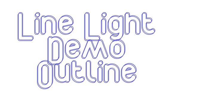 Line Light Demo Outline Font Download