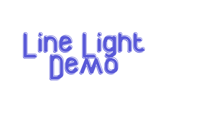 Line Light Demo Font